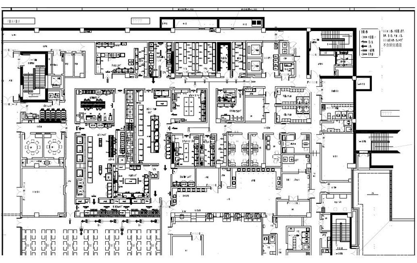 医院食堂厨房设备平面布置图